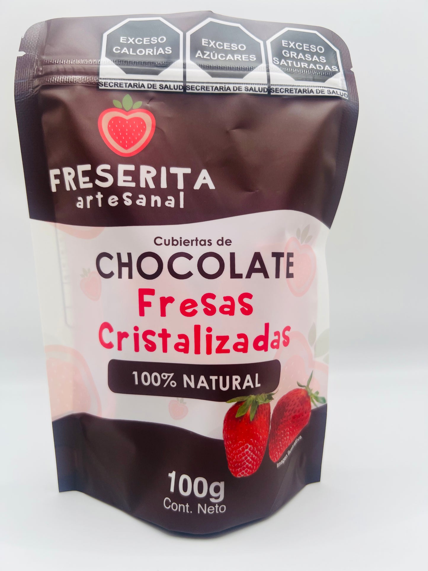 Fresas Deshidratadas Cubiertas de Chocolate. 100grs